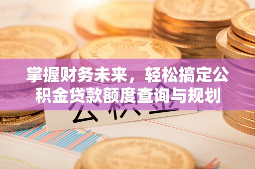 两江新区掌握财务未来，轻松搞定公积金贷款额度查询与规划