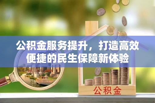 两江新区公积金服务提升，打造高效便捷的民生保障新体验